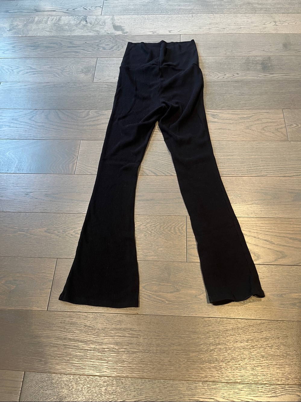 H&M maternity Black Ribbed Flared Leggings